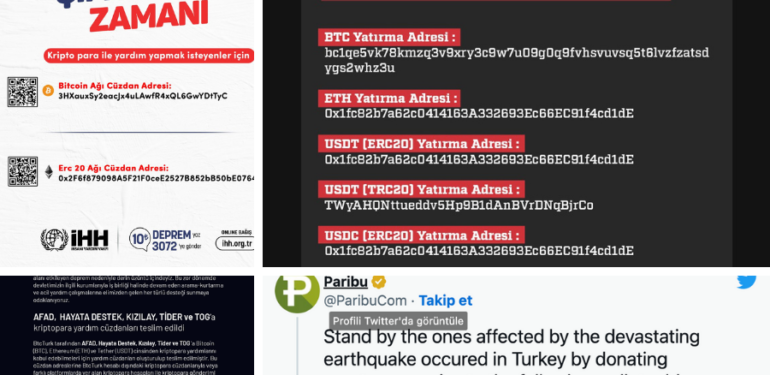 Kızılay ve Vakıflar Yardım İçin Kripto Para Adresleri Paylaştı